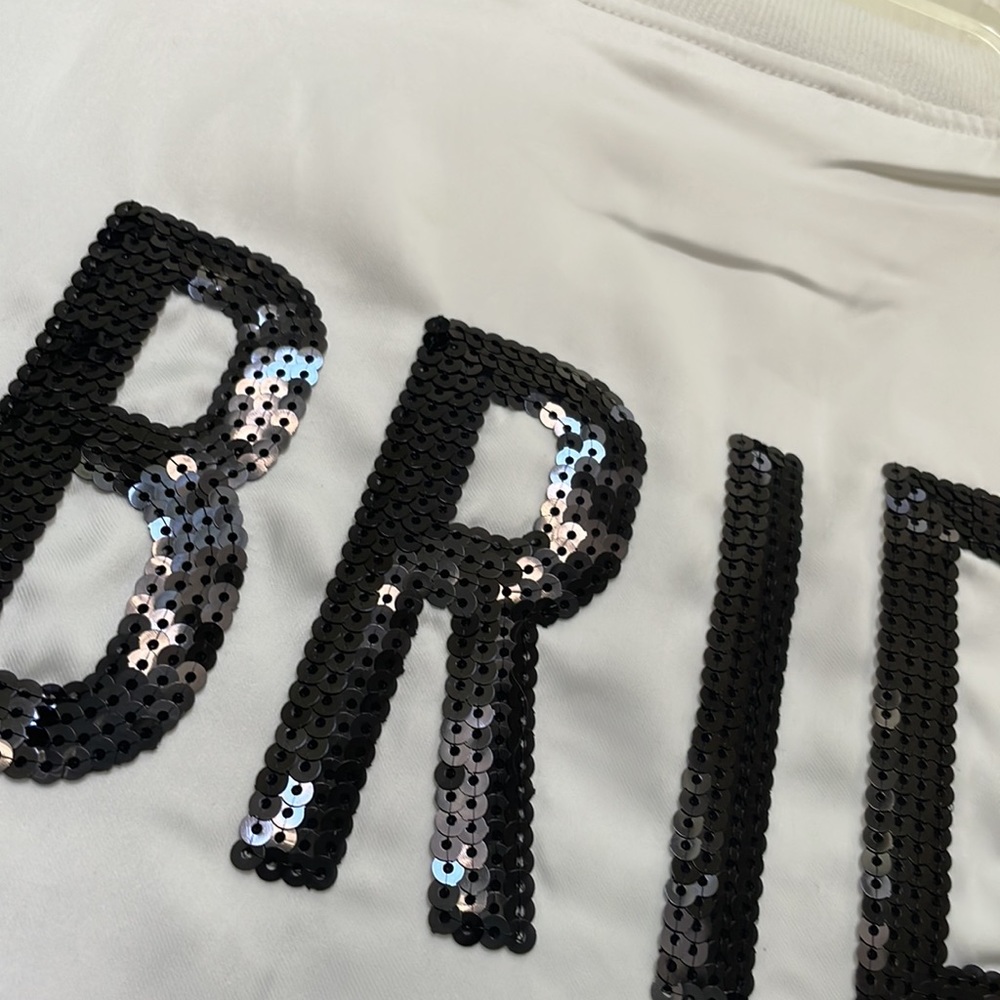 BRIDE Sequined Bomber Jacket Size S for Wedding - Picture 7 of 8